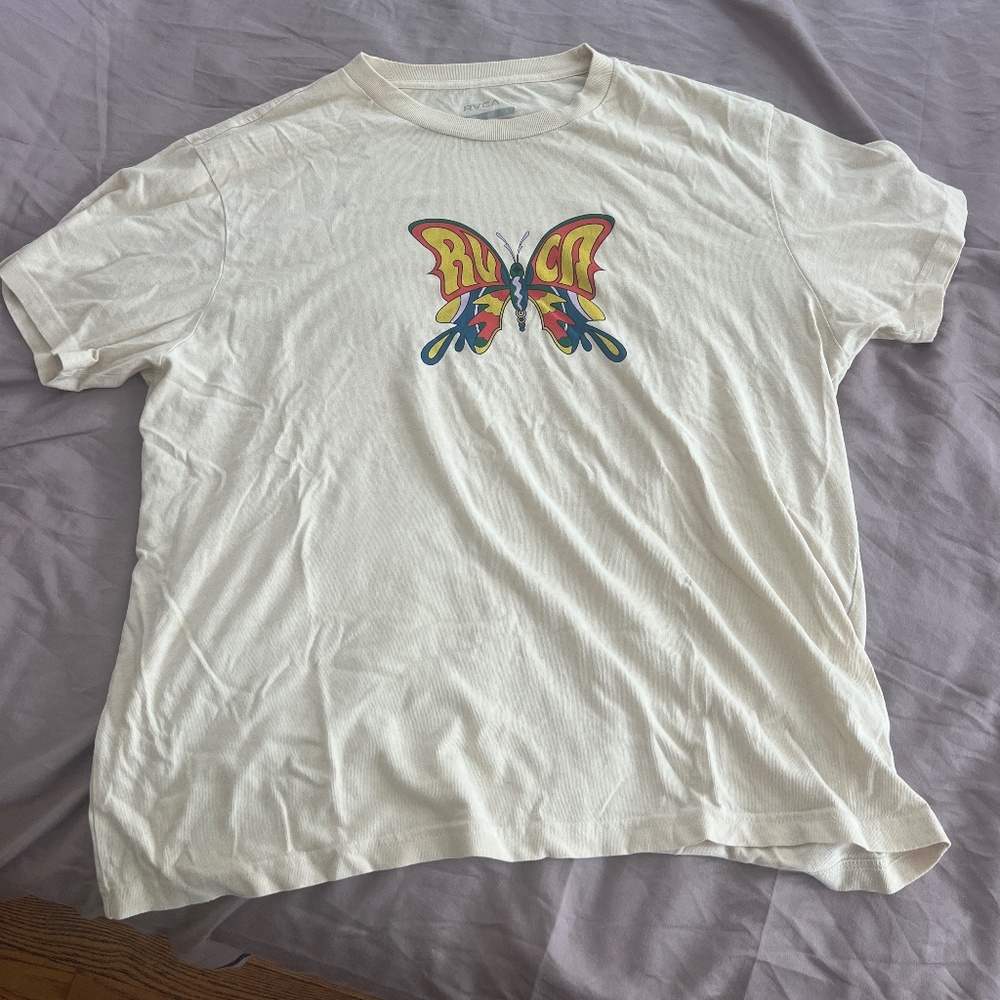Rvca psychedelic Butterfly T shirt , Xl